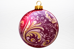 Christmas Bauble Sublimation Clipart PNG Product Image 3