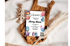 Baby Shower Invitation Template 320 Product Image 3