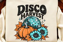 Groovy Harvest Fall PNG, Disco Pumpkin Autumn PNG, Retro Wes Product Image 3