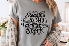 Reading Is My Favorite Sport Svg, Funny Book Lover Svg. Product Image 4