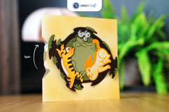 Dog, Cat, Mouse Movable Card - 3D SVG Product Image 3