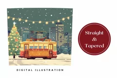 Christmas Tumbler Wrap, Christmas Tram Sublimation Tumbler Product Image 3