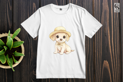 Puppy Straw Hat Cute Dog Clipart Sublimation PNG Product Image 3