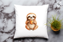 Sloth coffee clipart sublimation png Product Image 3