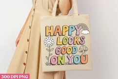 Happy Looks Good on You PNG, Retro Positive Sublimation PNG Product Image 3