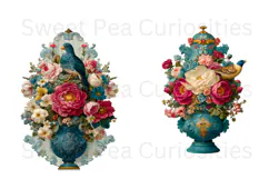Flowers, Vibrant Colors, Ephemera, PNG, Clipart Product Image 3