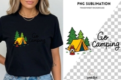 Go Camping PNG, Cute Camping Tent Clipart Product Image 3