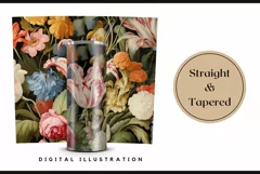 Flowers Tumbler Sublimation Design PNG, Flower Wrap 20 oz Product Image 3