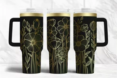40oz Tumbler laser svg Wildflowers wrap | Engraved wrap Product Image 3