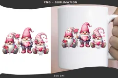 Valentine gnomes png design for T-shirts Product Image 3