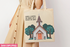 Church a hospital PNG, Retro Church Sublimation Product Image 3