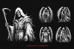10 Bundle Dark Art Nazgul Angel Death Skull with Wing Reaper Product Image 5