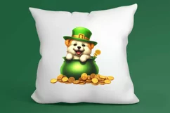 St Patricks Day Dog with Gold Coin Clipart, St Patricks Day Product Image 3