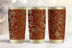 20oz Tumbler laser svg|Seamless Vintage Floral pattern wrap Product Image 4