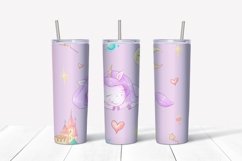 Unicorns sublimation. Skinny tumbler wrap design. Product Image 3