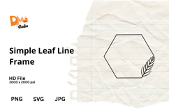 Simple Leaf Line Frame Product Image 1