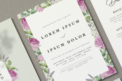 wedding card invitation with peonies and hydrangea flower Product Image 3