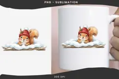 Christmas peeking character png design for T-shirts Product Image 3