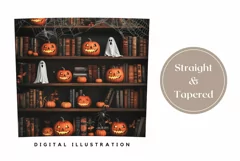 Halloween Pumpkins Tumbler Wrap, 3D Ghosts Tumbler Template Product Image 3