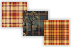 Plaid Harvest Festival Digital Paper, Seamless Fall Pattern Product Image 3