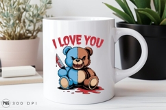 Evil Teddy Bear With Knife Sublimation Sublimation Png Product Image 3