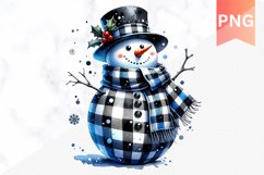 Christmas Snowman Sublimation - Clipart PNG Product Image 1