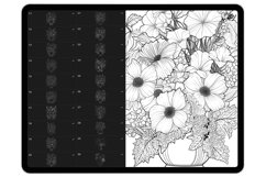 39 Procreate Flowers in vase Stamp Brushes Product Image 7