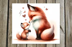 Mother's day animals | cute fox Skinny tumbler design PLUS Product Image 3