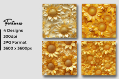 Golden Sunflower Field Digital Paper Product Image 3