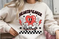 Heartbreaker Valentine PNG, Funny Valentine Shirt Design Product Image 3