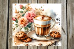 Watercolor Coffee | 4 Sublimation Tumbler Designs, PNG Product Image 3