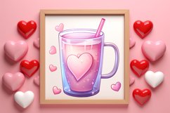 Valentine Coffee Cup Sublimation Clipart Product Image 3