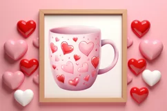 Pink Valentines Day Hearts Clipart, Valentine Hearts Clipart Product Image 3