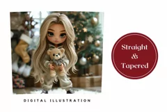 3D Christmas Tree Tumbler, Christmas Blonde Girl Tumbler Product Image 3