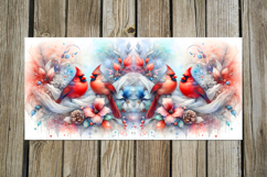Christmas birds | 4 Xmas Cardinal Sublimation Mug design PL Product Image 3
