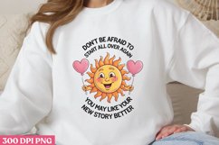 Don t be afraid to start all over again PNG, Mental Health S Product Image 3