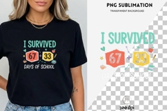 I Survived Days of School PNG | Teacher Countdown Clipart Product Image 1