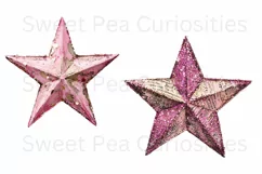 Ephemera, Stars, Shabby Chic , PNG, Junk Journal, Clipart Product Image 3