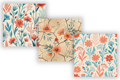 seamless desert wildflower pattern, muted peach dusty design Product Image 3