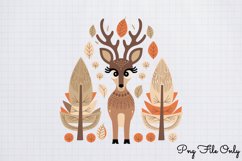 Scandinavian Folk Art Christmas Clipart PNG Product Image 1