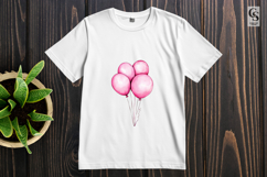 Pink Balloon Bouquet Clipart Sublimation PNG Product Image 3