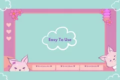 Kawaii Twitch Overlays with Kitsune Girl Product Image 2