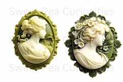 Victorian, Cameo, Junk Journal, PNG, Clipart, Ephemera Product Image 3