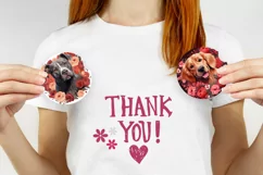Valentine Dog Car Coaster, Cute Dog Car Coasters Sublimation Product Image 3
