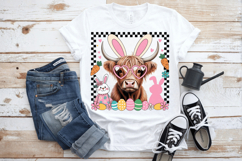 Happy Easter Bunny COW PNG Sublimation | Happy Easter Day PN Product Image 3
