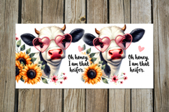 Cow &amp; flowers | 4 Mug watercolor sublimation designs Product Image 3
