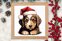 Christmas Peeking Dogs Clipart, Christmas PNG Product Image 3