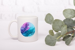 Watercolor Blue Illustration, Marble PNG, Blue PNG Product Image 3