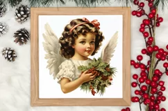 Christmas Black Angel Clipart, Christmas Angel Clipart Product Image 3