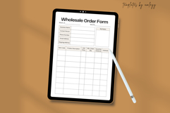 Wholesale Order Form Planner Template Minimalist Business Product Image 3